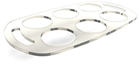 Vending Plastic Cup Carry Tray Caddy - 5 Colours (Clear, 10)