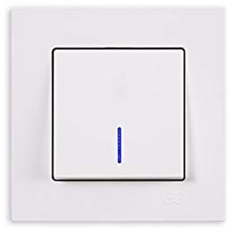 Schalterprogramm Gunsan Eqona weiß (Ein-/Ausschalter mit Beleuchtung Unterputz)