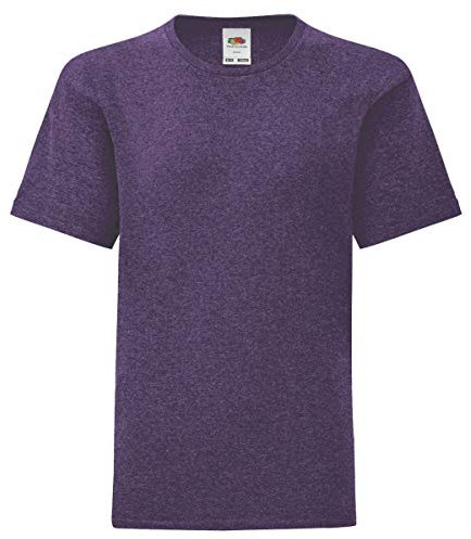 Fruit of the Loom Kids Iconic T-Shirt Größe 104-164, Farbe:violett meliert, Größe:104