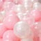 KiddyMoon 100 ∅ 6Cm Kinder Bälle Für Bällebad Spielbälle Baby Plastikbälle Made In EU, Puderrosa/Perle/Transparent