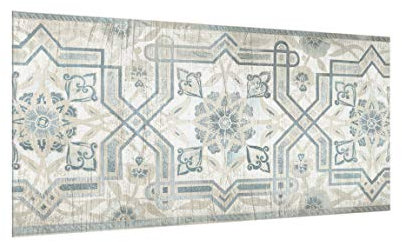 Bilderwelten Spritzschutz-Glas - Holzpaneel Persisch Vintage Querformat 40 x 80 cm