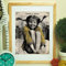 Nacnic Poster von Pippi Langstrumpf schwarz und weiß. Drucke von wichtigen Zeichen. Poster von Musikern, Schauspielern, Erfinder, Entdeckern. A4-Größe mit Rahmen
