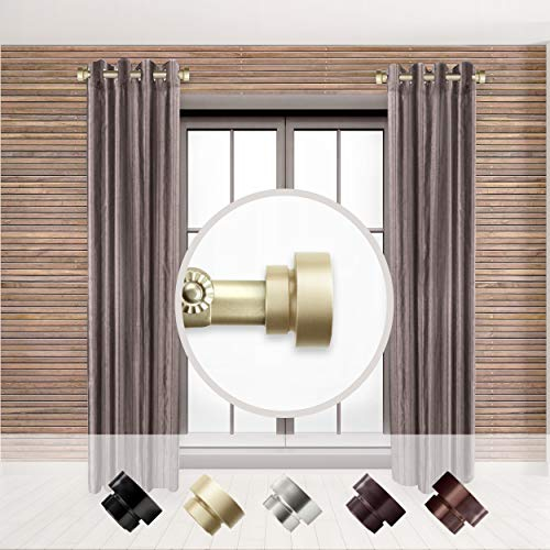 Rod Desyne Seitliche Gardinenstange, 2,5 cm, 30,5–50,8 cm, goldfarben, 2 Stück