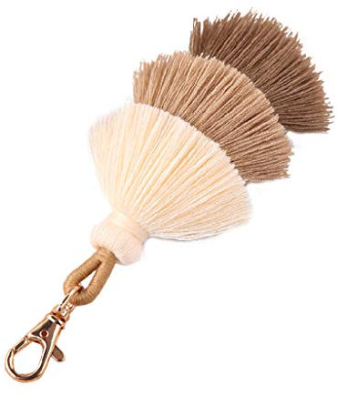 lijun Femmes faites à la main coloré Boho Pom Pom gland sac breloque porte-clés mode bijoux