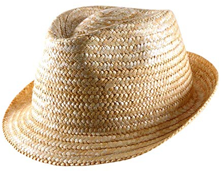 Classic Italy - Chapeau Trilby Paille Homme ou Femme Nude Trilby Paille - Taille 63 cm - Naturel