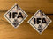 #851 / 2X IFA Vintage Aufkleber 9x9cm DDR Sticker Retro VEB Oldtimer Oldschool Traktor LKW Auto Schlepper Ostalgie