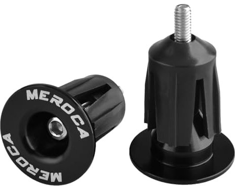 TRIWONDER Fahrradgriffe Stecker 2 Stück, Lenkerstopfen Endstopfen für Fahrrad Lenkergriffe, Lenkerstopfen Endstopfen aus Aluminium (Schwarz - 26mm)