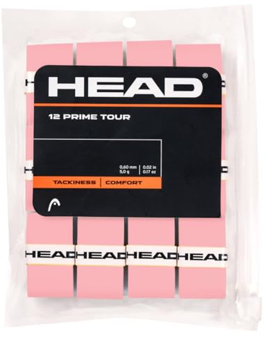 HEAD Unisex-Adult 12 Prime Tour Tennis Griffband, Pink, One Size