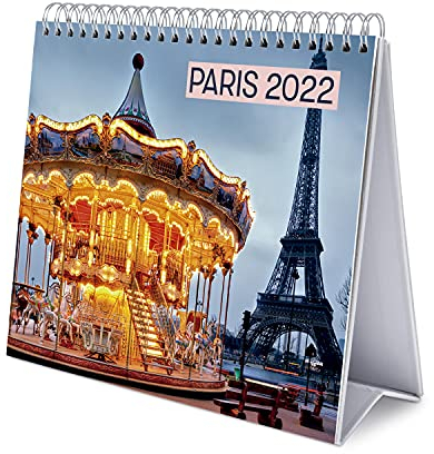 Grupo Erik Tischkalender 2022 - Paris Kalender 2022 Tischkalender - Tischplaner 2022 Planer 2022, CS22026, Grau