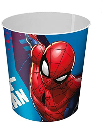 Spider-Man Mülleimer, Papierkorb, aus Kunststoff, 5 Liter Fassungsvermögen, mehrfarbig