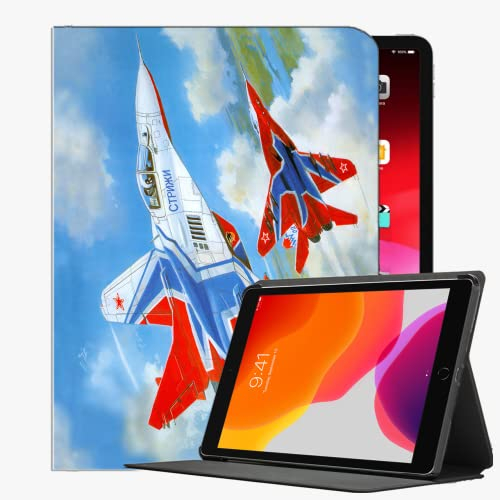 Fall für Neue iPad 10.2 2020/2019 - iPad 8./7. Generation Fallabdeckung, Kampfflugzeug Militär Russischer Fall Slim Shell Cover für iPad 10,2 Zoll IPA245