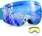 Dizokizo Ski Goggles Interchangeable Spherical Lens for Skiing Snowboard Anti-fog UV Protection Triple Breathable Foams for Women Men