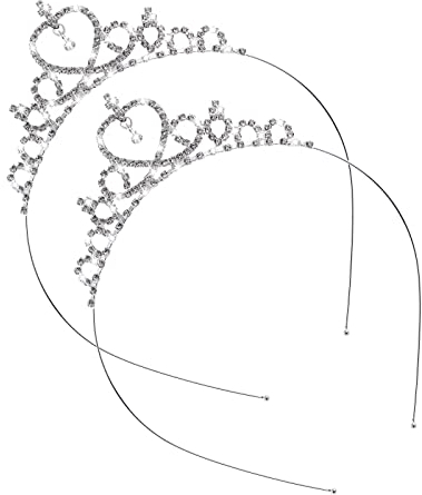 Sibba 2 Stück Prinzessin Krone Tiara Mädchen Stirnband Haar Hoop Tiara Strass Kristall Perle Tiara Tiara Kopf Krone für Frauen Mädchen Hochzeit Prom Party Kostüm Weihnachten Geschenke