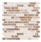 Yipscazo 1 foglio di piastrelle adesive da 30,5 x 30,5 cm, per cucina, paraschizzi, lavanderia, bagno, carta da parati in vinile testurizzato, piastrelle intelligenti in beige e marrone