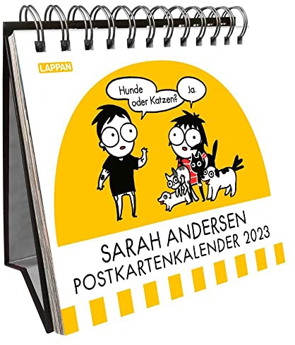 Sarah Andersen - Postkartenkalender 2023 - Lappan-Verlag - Tischkalender - Wochenkalender mit besten Comics von Instagram-Star Sarah Andersen - 17 cm x 18 cm