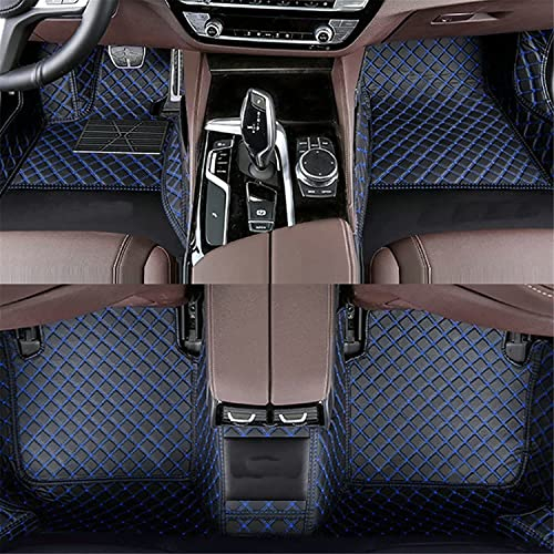 NYMCAR Nach Maß Auto FußMatten für Audi BMW Mercedes-Benz Mini Smart Alle Modelle BJ.2000-2023 (Schwarz Blau)