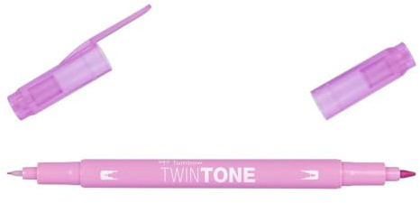 Tombow TWINTONE-79 Marker mit zwei Spitzen, Candy Pink