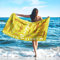 SearchI Personalisiertes Strandtuch mit Individuellem Namen 76X152cm,Schnell Trocknendes Mikrofaser Strandtuch Bequem und Weich Badehandtuch für Strand, Reise, Sauna(Gelbt)