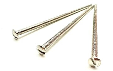 M3.5 x 100MM Electrical Socket Screws, Silver, For Switches, Light Switch, Plug Sockets, 3.5mm x 100mm, (4)