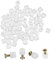 100 PCS Hinge Expansion Dowels with Screws, Hinge Dowel Inserts for Cabinet Cupboard Desk Chair