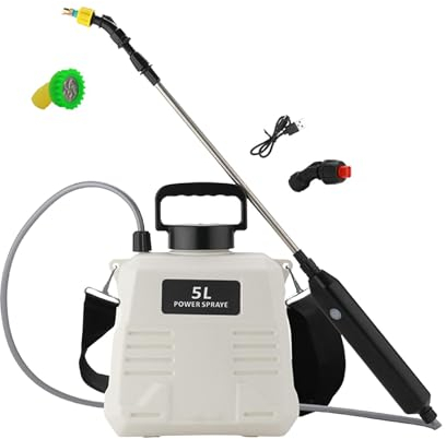 Fenteer Pulverizador Eléctrico de Alta Eficiencia para Jardín, 5L