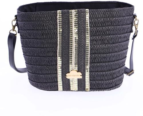 Don Algodon – Pochette Femme en Paille - Sac paille – sac de plage femme Fait Main – sac à main femme ete - sac boheme - beach bag - sac cabas en raphia - Viana