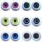 6 Pairs Halloween Props Fake Eyeballs,3D Resin Simulation Doll Eyes Halloween Bloody Decorations,Halloween Party Decorations Supplies Horror Scary Props, Trick or Treat Party Toy Accessories 22mm