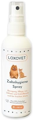 LOXOVET - Mundhygiene-Spray, Zahnpasta-Spray für Hunde und Katzen, reinigt gründlich Zähne und Zahnfleisch, beugt Entzündungen und Plaquebildung vor, für frischen und gesunden Atem, 100 ml