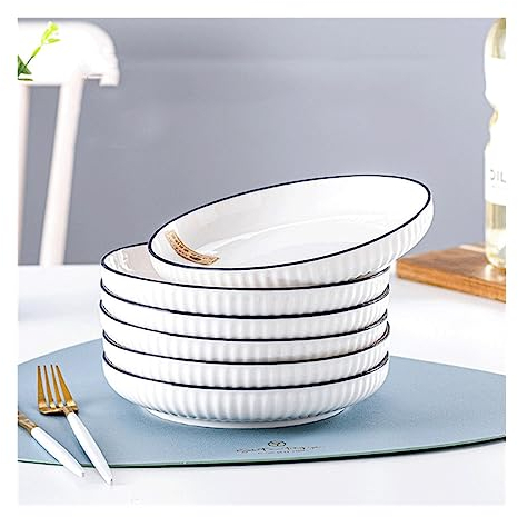 WOTZOV Dipschalen aus Porzellan für Vorspeisen, 4er-Set, Snackschalen, 17,8 cm, weiße Keramikteller für Beilagen, Snacks, Nudeln, Küche, Suppe, Keramik-Servierschalen, Sojasaucenschale/Sc