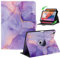 Anpredo Hülle für iPad Air M2 11 Zoll/Air 5th/4th Generation 10.9 mit Stifthalter, Magnetverschluss, Multi-Angle Viewing Schutzhülle für Apple iPad Air 6/5/4 Gen 2024/2022/2020, Lila Marmor