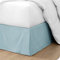 Cache-sommier plissé en microfibre brossée de qualité hôtelière facile d'entretien Bleu 90 x 190 + 35 cm