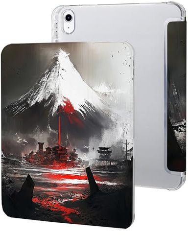 Hülle Für Ipad 10 Generation Hülle 2022 Magnetische, Ipad 10 Case,Trifold Dünn Ständer Rücken Abdeckung Schutzhülle Mit Auto Schlafen/Wachen Japanischer Aquarellberg