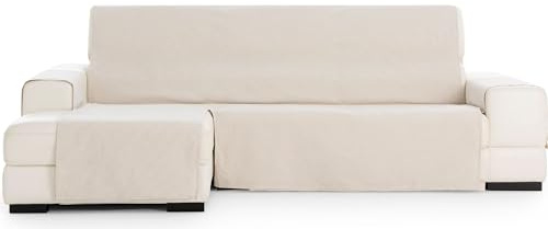 ECOMMERC3 | Extra Left Size Chaise Longue Sofa Cover – Easy Installation Chaise Longue Sofa Cover with Elastic Bands Grey Compatible with Left or Right Chaise Longue Sofas