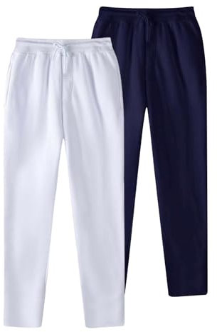 XCXC 2er Pack Jogginghose Herren Einfarbiger Baggy Hose mit Kordelzug und Taschen Männer Sporthose Wanderhose Trainingshose Outdoor Hosen für Lässiges Fitnessstudio und Joggen