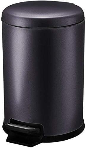CHFYIJYHM Papelera con Pedal, Papelera for baño, Dormitorio, Papelera con Tapa, Papelera for Cocina, Papelera for el hogar(Schwarz,5L)