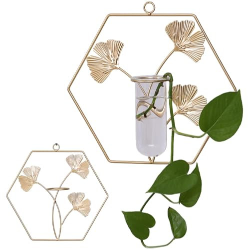 Vase hydroponique Mural en Verre, Cadre de jardinière Mural pour d'intérieur | Récipients en Verre pour hydroponiques avec Cadre en métal - Décoration Artistique de conteneur de décoratives