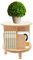 TONFEION Massivholz Drehbares Bücherregal, 360 °Display Standregal Holzregal Bodenstehendes Bücherregale, Multifunktionaler Aufbewahrung Regal für Kinder & Erwachsene (1 Etagen)