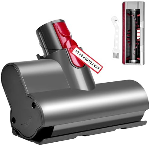 NETONDA Mini Turbinendüse für Dyson V7 V8 V10 V11 V15 Mini Polsterdüse Bürste Ersatzteile für Dyson Staubsauger Zubehör für Sofa, Autositz, Sessel, entfernt Milben und Allergene