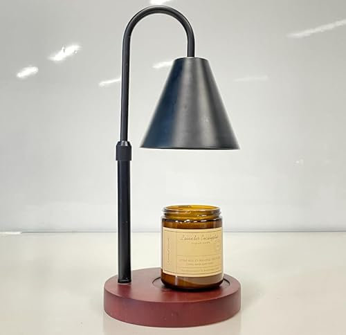 Black Candle Warmer Lamp with Dimmer and Timer, Electric Wax Melter for Scented Candle with 2 Bulbs, Home Gifts for Men Women, Birthday Presents for Him Her, Candle Heater Lamp for Dad Husband