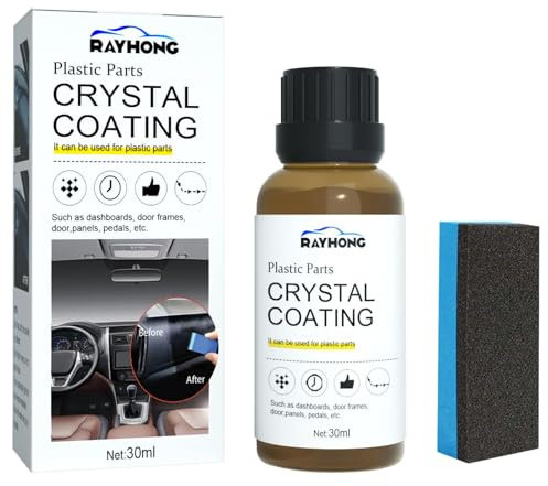 Renovateur Plastique, Renovateur Plastique Voiture Extérieur, Efface Rayure Plastique pour Voitures, Motos Entretien Exterieur/Interieur du Plastique 30ML (1 Set)
