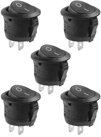 Flaconi 5PCS Interruptor Coche,Interruptor Pequeño,10A/125V 6A/250V Mini Interruptores,Coche Interruptores Basculante,Adecuado para Coches,Barcos,Camiones y Autocaravanas