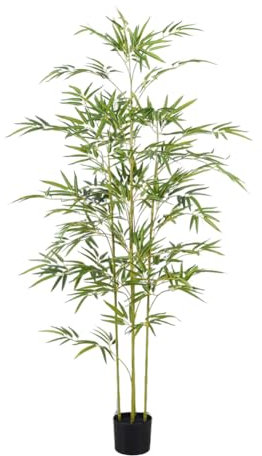 Zstar Plante Artificielle en Bambou de 150 cm - Grand Arbre Artificiel en Pot - Tronc réaliste et Feuilles de Soie - Grandes Plantes artificielles - Bambou décoratif pour la Maison, Le Bureau, Le