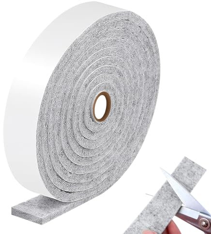 Fieltro Adhesivo Muebles Rollo 500 * 2cm Almohadillas de Fieltro Autoadhesivas Protector Patas Muebles Antideslizante Protectores (5M-2CM)