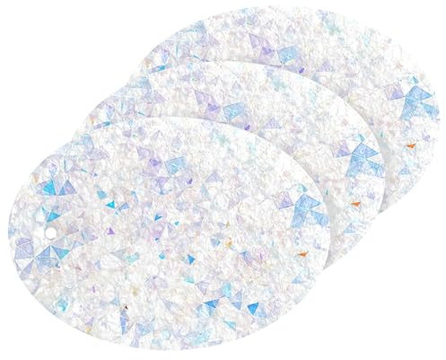 Esponjas grandes absorbentes de piedras preciosas azules y blancas brillantes para limpiar esponjas de cocina decorativas multiusos para lavar platos, ollas, sartenes, todo a la vez (3 unidades)