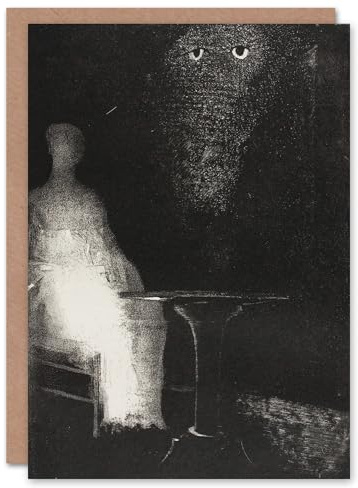 Artery8 Odilon Redon Art Card Gaze on the Chair Human Figure Outline