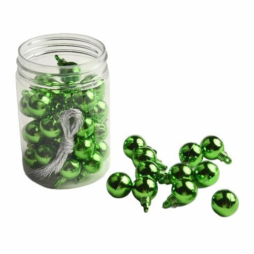 Festive Glitzer-Weihnachtskugeln, bruchsicher, Baumschmuck für Dekoration und (grün), 48 Stück