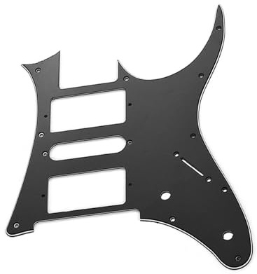 Generic Pickguard Material, Pickguard HSH E -Gitarre Acoustic Gitarre mit PVC Pick Guard Scratch für G250 Ersatz Weiße Perle 3 Ply (BLACK)