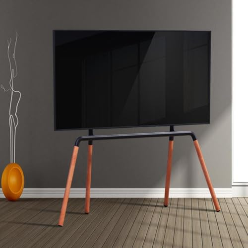 GHHVFEC Supporto da Pavimento per TV LCD - Supporto da Pavimento per TV da 32-86 Pollici, Supporto da Tavolo angolare Portatile con Base a Quattro Gambe, Supporto per Monitor Antiscivolo,