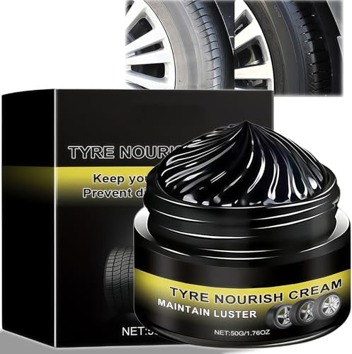 Tire Care Wax & Polish Paste, Car Wheel Scratch Remover & Cleaner, Water Resistant Coating Prevents Drying & Aging, Long-Lasting Shine for Tire Care & Renovation