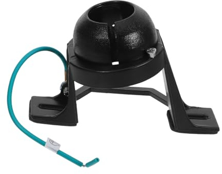 Staffa di Montaggio per Ventilatore a Soffitto con Giunto Sferico Nero | Kit in Ferro con Viti e Accessori Inclusi, per Soffitto Inclinato e Salotto Domestico
